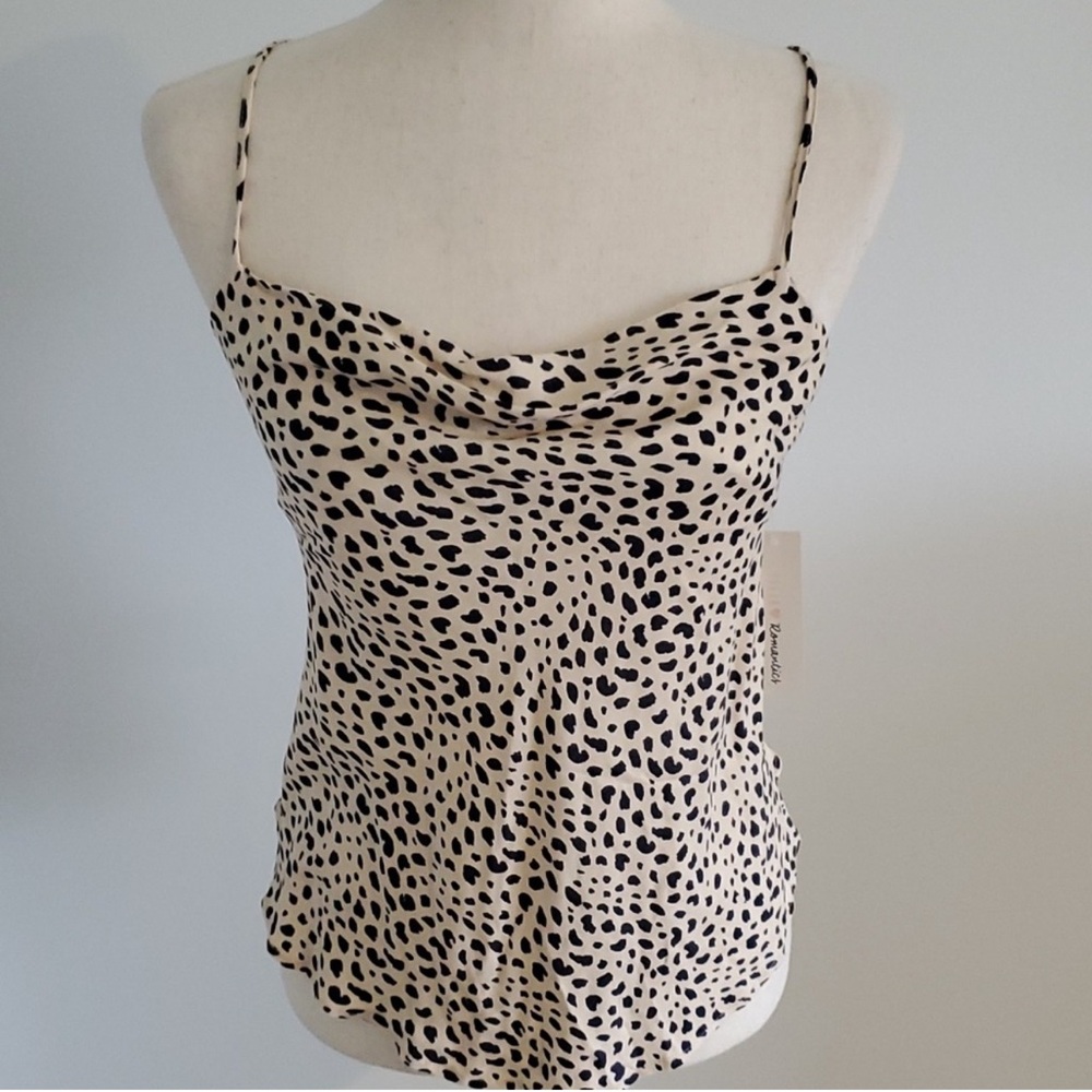 NWT Leopard Print Spaghetti Strap Top
